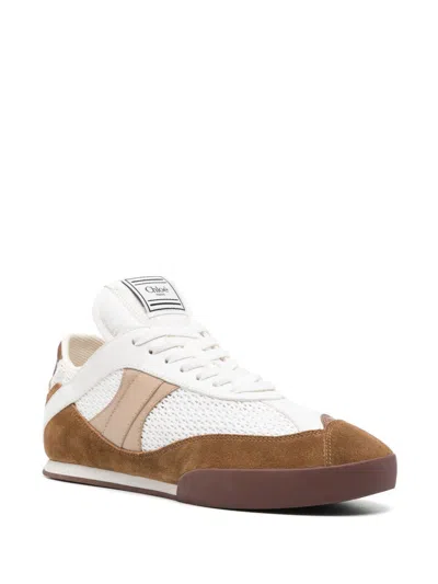 Chloé Kick Lace-up Leather Low Top Sneakers