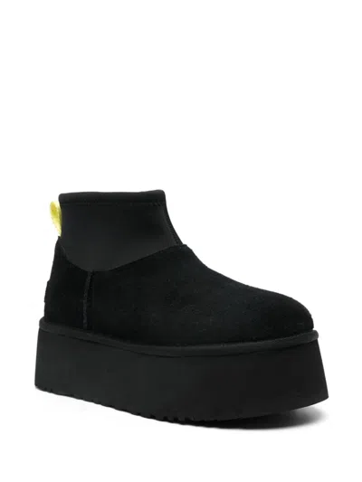 Ugg Black Suede Classic Mini Dipper Ankle Boots