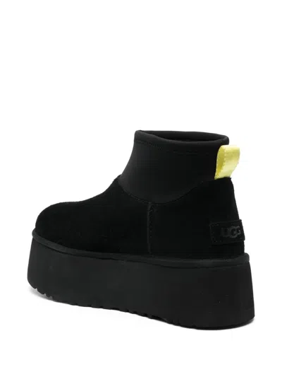 Ugg Black Suede Classic Mini Dipper Ankle Boots