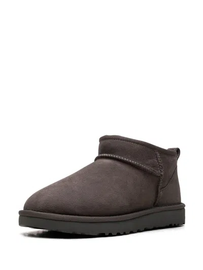 Ugg Dark Grey Suede Classic Ultra Mini Ankle Boots