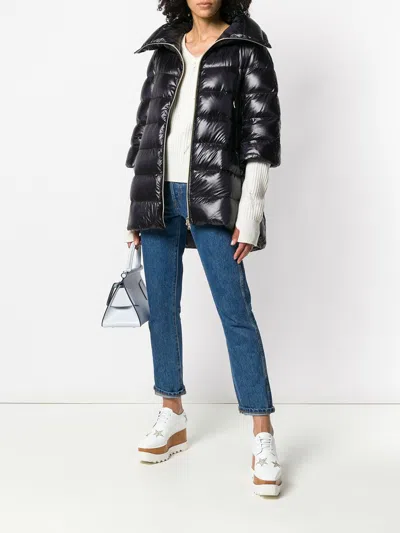 Herno Women Cleofe Midi Down Jacket In Black