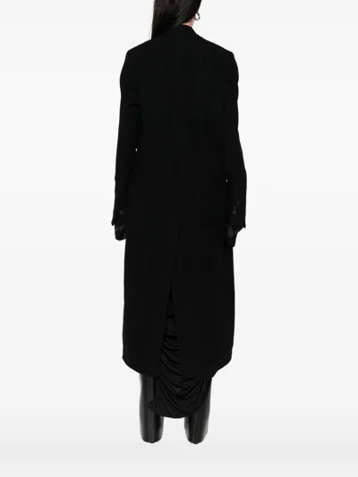 Rick Owens Wool Double-breasted Coat In Multi