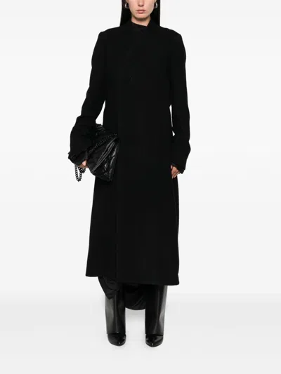 Rick Owens Wool Double-breasted Coat In Multi