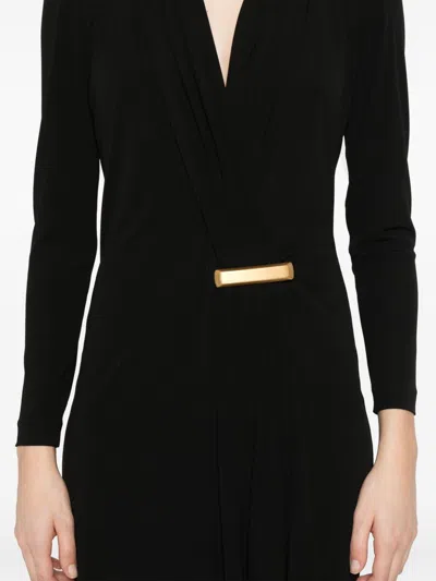 Tom Ford Black V-neck Long Sleeve Cocktail Minidress
