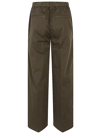 I Love My Pants Khaki Coco Cotton Trousers In Green