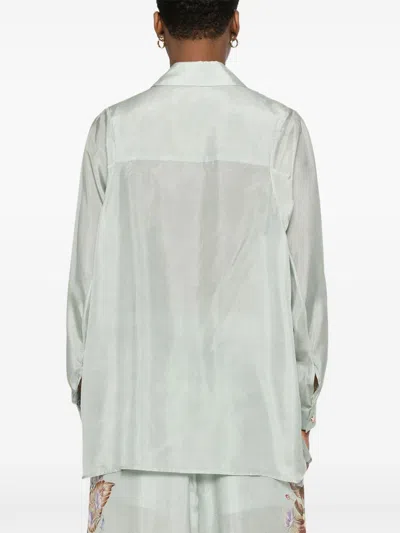 Zimmermann Floral Silk Shirt Featuring Buttoned Cuffs