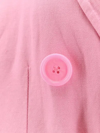 Aspesi Double Breasted Long Sleeve Blazer In Pink