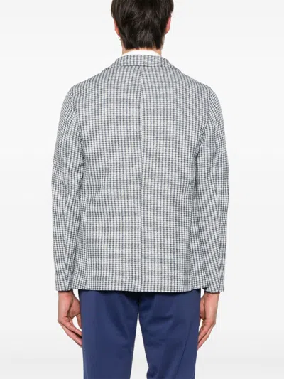Circolo 1901 Checkered Cotton And Linen Blend Jacket In Multi