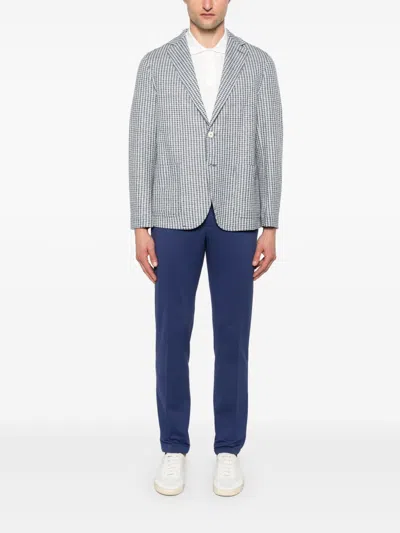 Circolo 1901 Checkered Cotton And Linen Blend Jacket In Multi