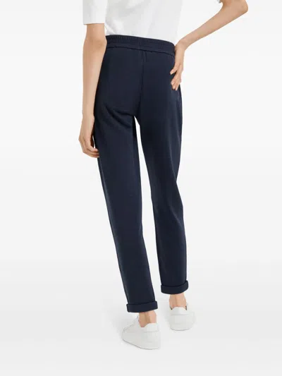 Brunello Cucinelli Women Cotton And Silk Trousers In Multi