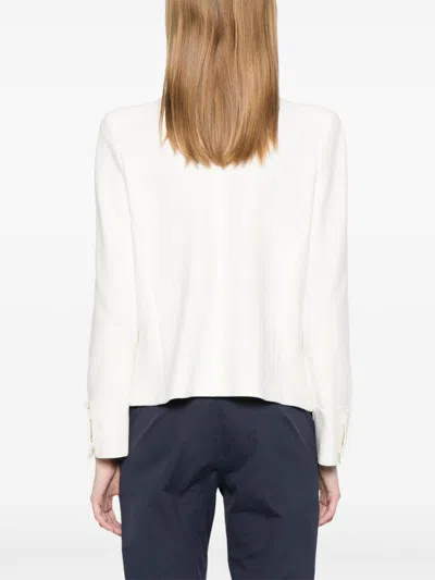 Emporio Armani Cotton Blazer Jacket In White