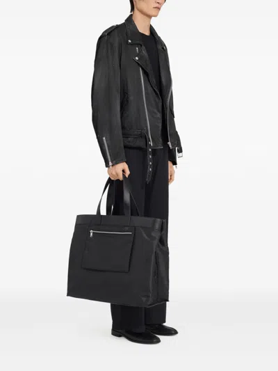 Mm6 Maison Margiela Men's Washed-effect Biker Jacket In Multi
