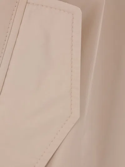 Brunello Cucinelli Double-breasted Jacket With Hood And Flap Pockets In Brown