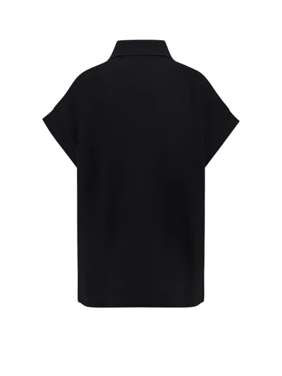 Saint Laurent Cotton Blend Polo Shirt With Logo In Black