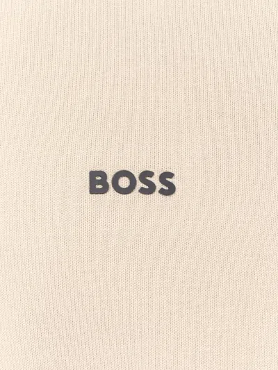 Hugo Boss Cotton Blend Sweater In Neutral