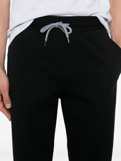 Brunello Cucinelli Black Cotton Blend Straight-leg Trousers In Black