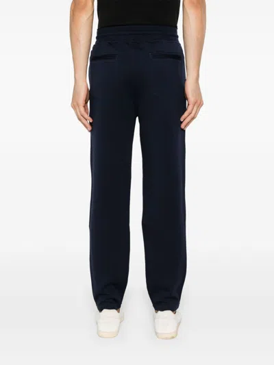 Brunello Cucinelli Cashmere Blend Drawstring Sweatpants In Blue