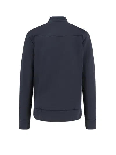 Hugo Boss Cotton Blend Sweatshirt In Blue