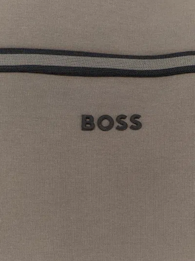 Hugo Boss Cotton Blend Sweatshirt In Gray