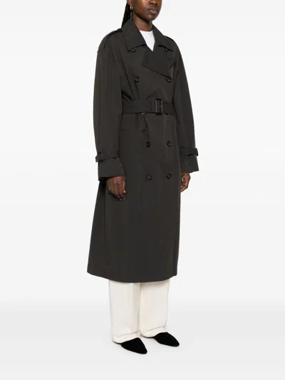 Totême Toteme Cotton Blend Trench Coat In Black