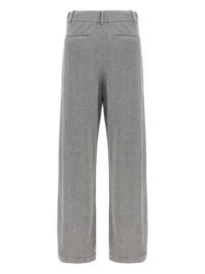 Brunello Cucinelli Trousers With Belt Loops And Pockets In Gray