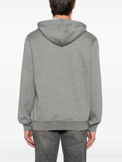 Brunello Cucinelli Men Cotton Blend Zipped Hoodie In Gray
