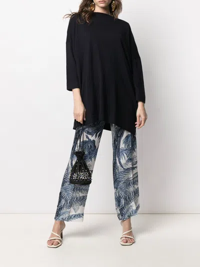 Daniela Gregis Navy Boat Neck Knit Jumper In Black
