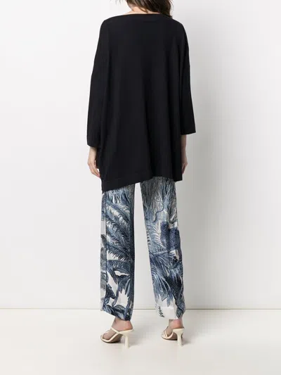 Daniela Gregis Navy Boat Neck Knit Jumper In Black