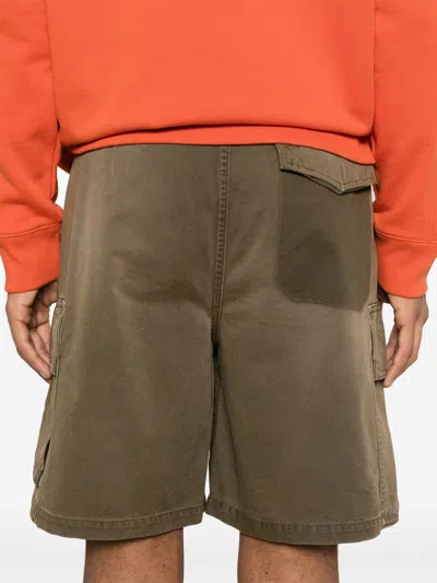 Loewe Men Cotton Cargo Shorts In Green