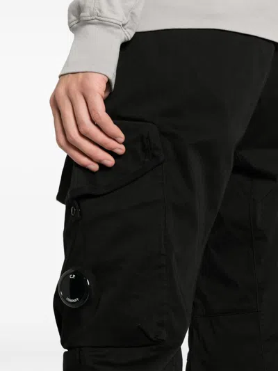 C.p. Company C.p.company Cotton Cargo Trousers In Black