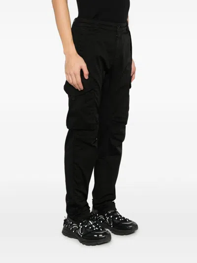 C.p. Company C.p.company Cotton Cargo Trousers In Black