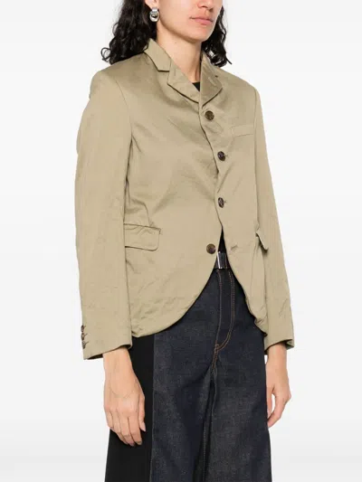 Comme Comme Cotton Coat In Neutral