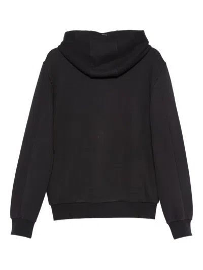 Herno Hooded Drawstring Jackets With Ribbed Finish In Black