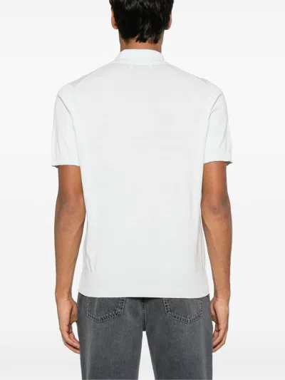 Brunello Cucinelli Fine-knit Polo Shirt In White