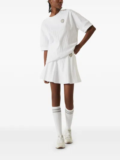 Brunello Cucinelli Mini Skirt In Cotton In White