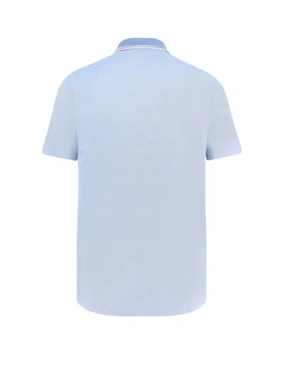 Hugo Boss Cotton Polo Shirt In Blue