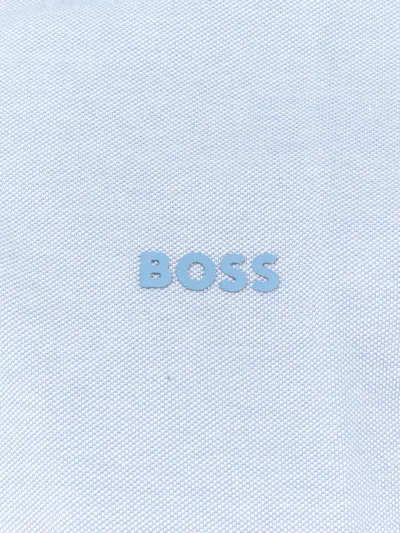 Hugo Boss Cotton Polo Shirt In Blue