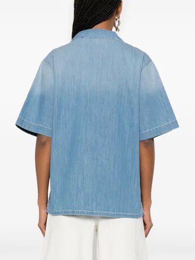 Fabiana Filippi Cotton Shirt In Blue