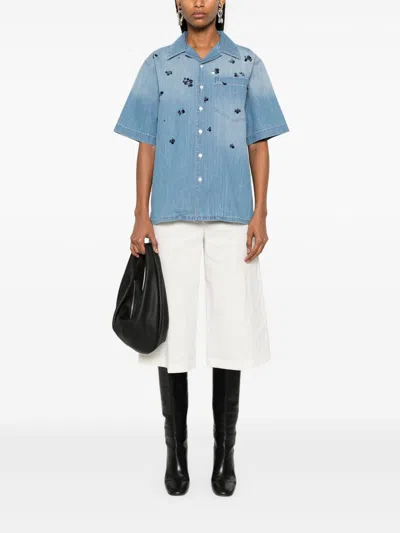 Fabiana Filippi Cotton Shirt In Blue
