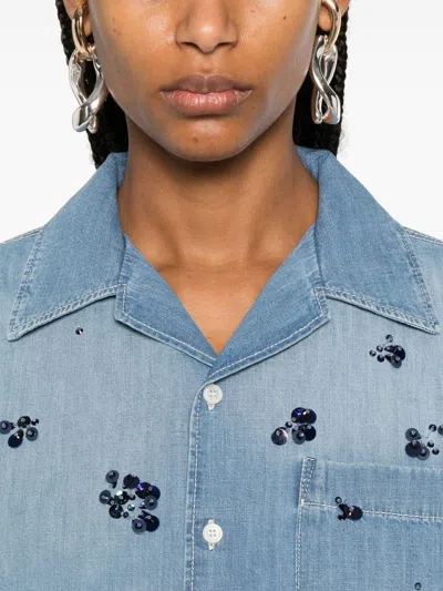 Fabiana Filippi Cotton Shirt In Blue