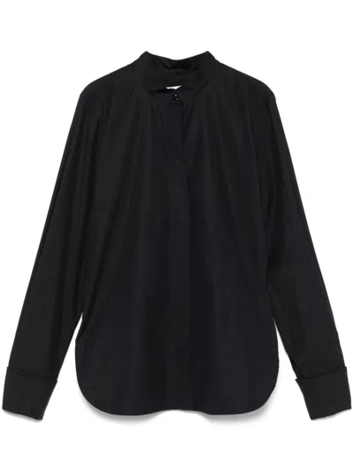 Max Mara Buttoned Long-sleeved Shirt In Black