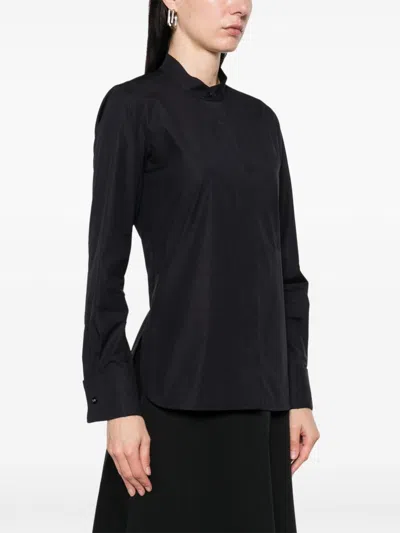 Max Mara Buttoned Long-sleeved Shirt In Black