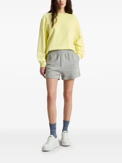 Woolrich Heathered Texture Elasticated Waistband Shorts In Grey