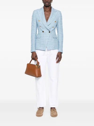 Tagliatore Cotton Single-breasted Jacket In Blue