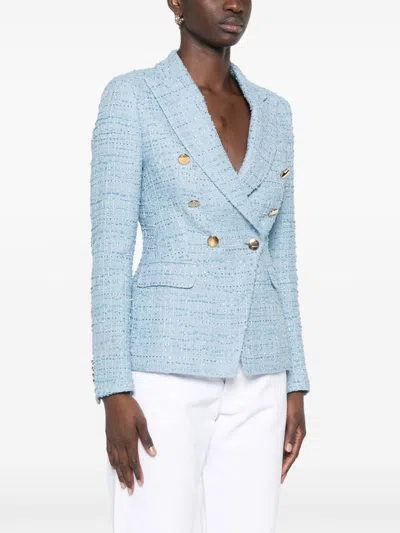 Tagliatore Cotton Single-breasted Jacket In Blue