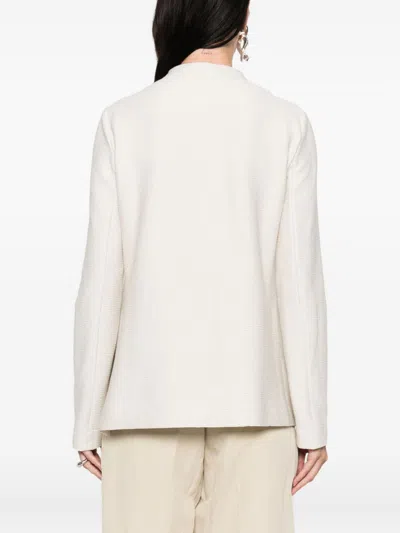 Emporio Armani Cotton Single-breasted Jacket In White