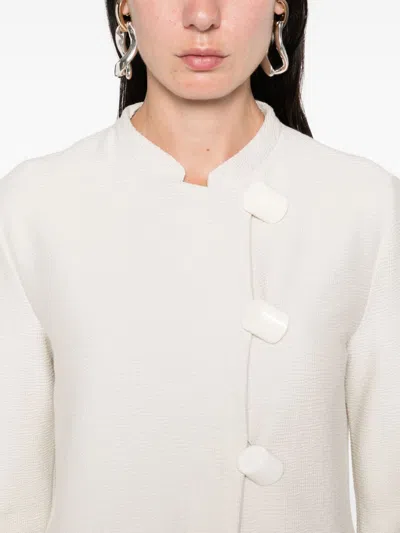 Emporio Armani Cotton Single-breasted Jacket In White