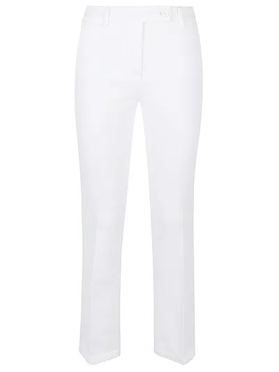 Via Masini 80 Cotton Straigh-leg Trousers In White