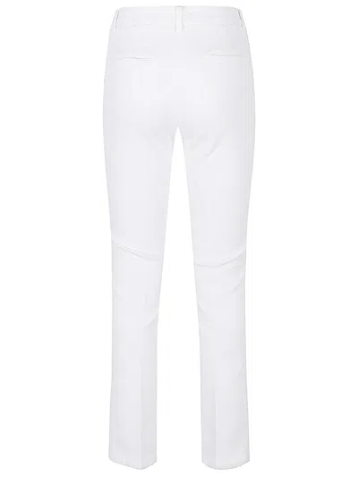 Via Masini 80 Cotton Straigh-leg Trousers In White