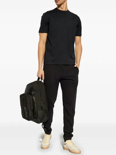 Emporio Armani Navy Blue Tapered Leg Trousers
